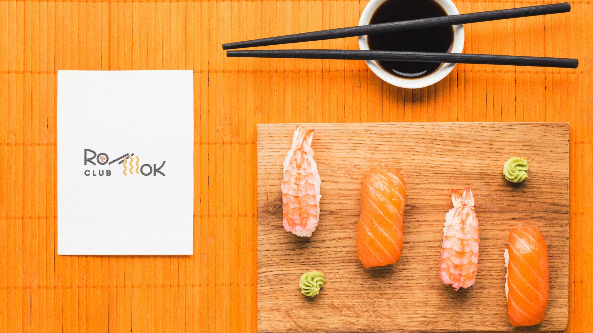 Создание логотипа суши-бара «Roll Wok Club» в Новокуйбышевске